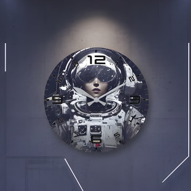 Cyberpunk Cosmic Navigator Wall Clock (Creator Uploaded)