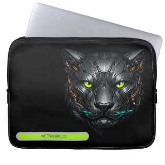 Cyberpunk Cybernetic Panther Gamer Custom I Laptop Sleeve