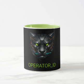 Cyberpunk Cybernetic Panther Gamer Custom Mug