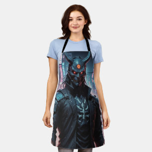 Cyberpunk Demon Samurai Apron