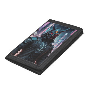 Cyberpunk Demon Samurai Trifold Wallet