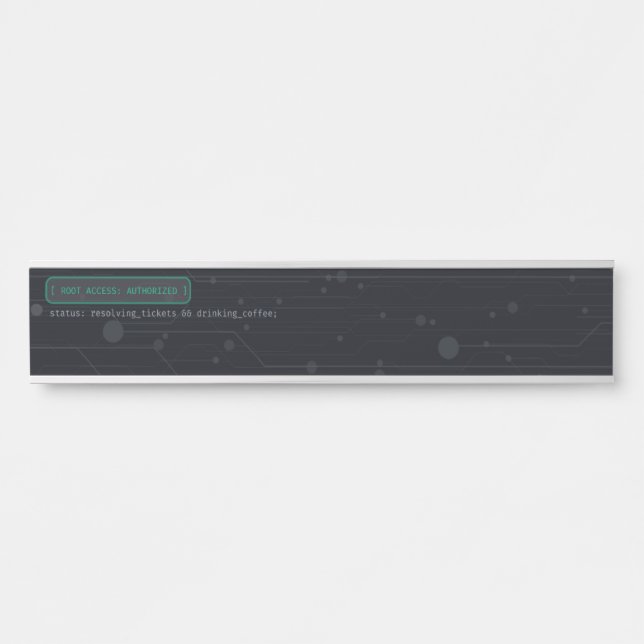 Cyberpunk Developer Acrylic Desk Name Plate | Pers (Front)