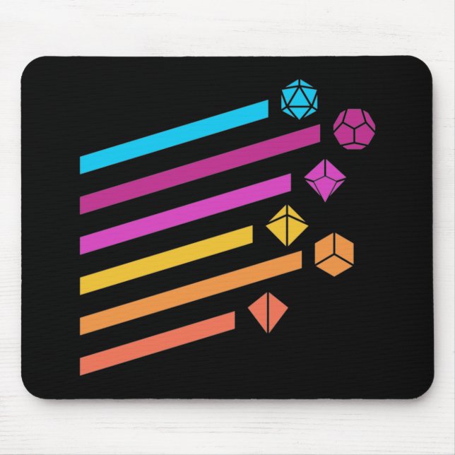 Cyberpunk Dice Ray Tabletop RPG Mouse Pad (Front)