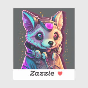 Cyberpunk dog 2 sticker