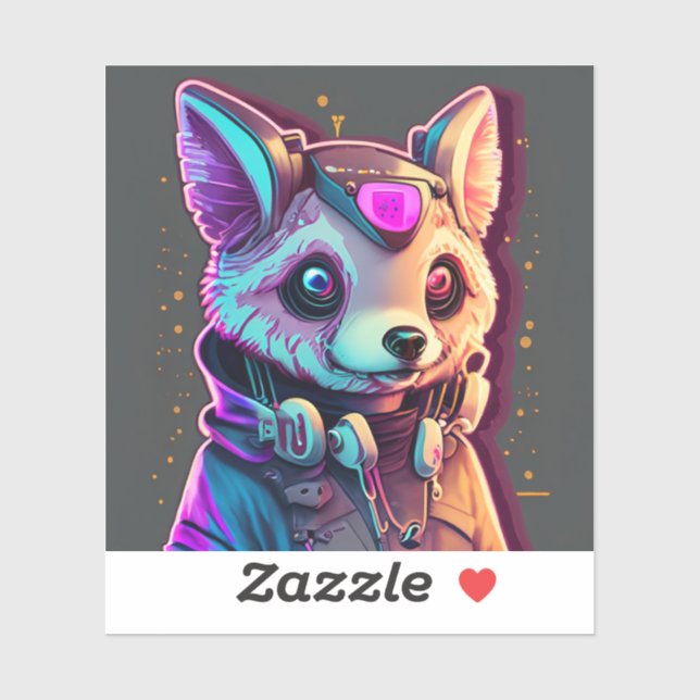 Cyberpunk dog 2 sticker (Sheet)