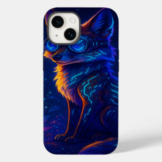 Cyberpunk Fox in Neon Jungle – Futuristic art Case-Mate iPhone 14 Case