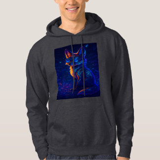 Cyberpunk Fox in Neon Jungle – Futuristic Glowing Hoodie