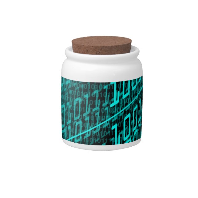 Cyberpunk Futuristic Computer Technology Circuit Candy Jar (Front)