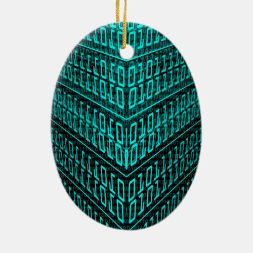 Cyberpunk Futuristic Computer Technology Circuit Ceramic Ornament