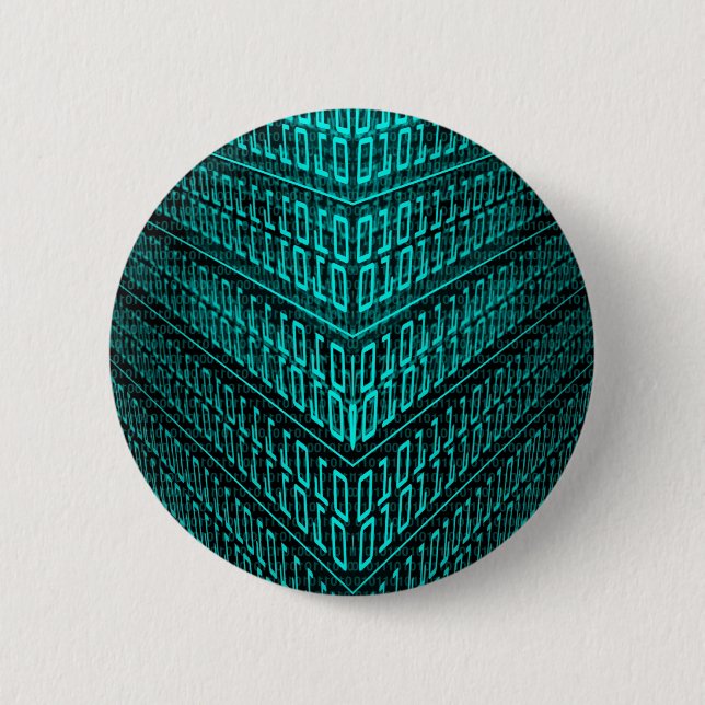 Cyberpunk Futuristic Computer Technology Circuit Pinback Button (Front)