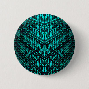 Cyberpunk Futuristic Computer Technology Circuit Pinback Button