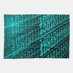 Cyberpunk Futuristic Computer Technology Circuit Towel