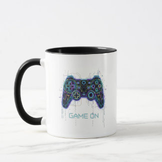 Cyberpunk Gaming Controller - Neon Game On Tech Mug