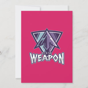 Cyberpunk Gaming Logo Triangle Warrior Emblem Invitation