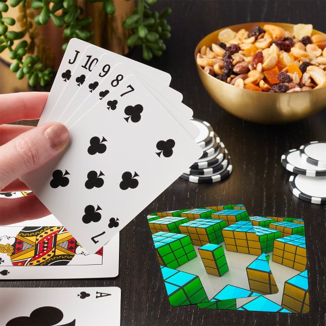Cyberpunk Geometric Puzzle Poker Cards (Creator Uploaded)
