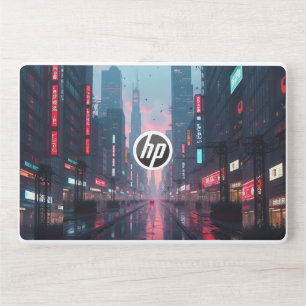Cyberpunk Glitch Aesthetic Laptop Skin – Neon Ligh