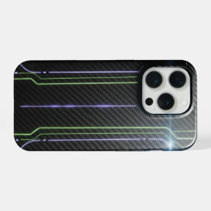 Cyberpunk Glow iPhone 15 Pro Sticker - Electric Ne Case