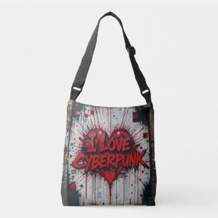 Cyberpunk Graffiti Crossbody Bag