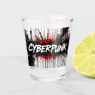 Cyberpunk Graffiti Shot Glass 