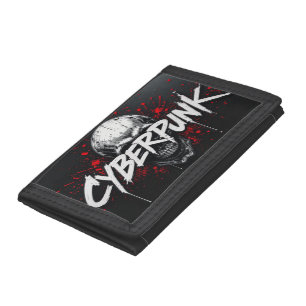 Cyberpunk Graffiti Skull Street Style Photo Wall Tri-fold Wallet