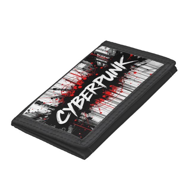 Cyberpunk Graffiti | Street Style Photo Wall Trifold Wallet (Bottom)