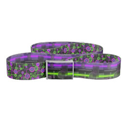 Cyberpunk Green and Purple Lasers Belt