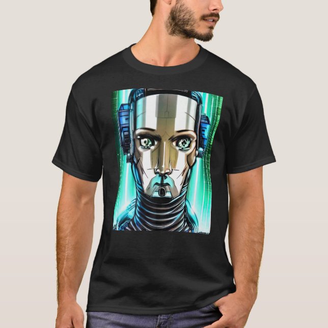 Cyberpunk Hacker Computer Geek design Premium_3 T-Shirt (Front)