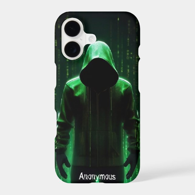 Cyberpunk Hacker Custom Dark Tech Matrix Style  Iphone Case (Back)