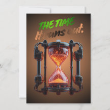 Cyberpunk Hourglass Gaming Halloween Invitation