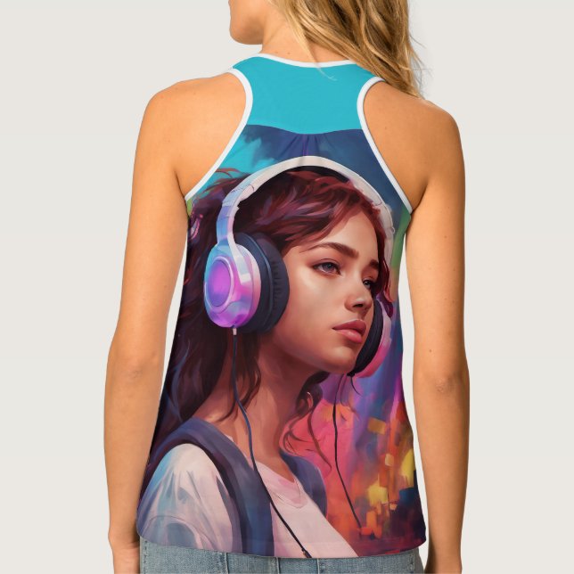 Cyberpunk Keep or design your own  tank top (Back)