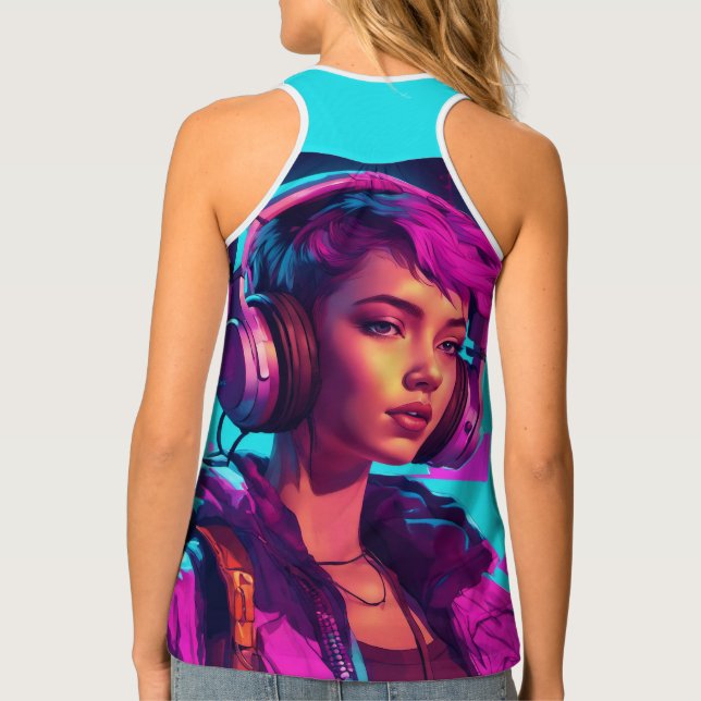 Cyberpunk Keep or design your own  tank top (Back)