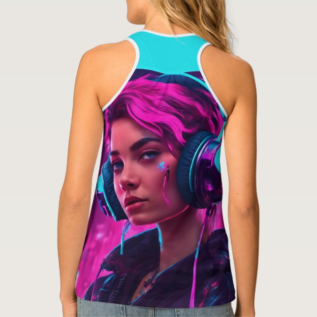 Cyberpunk Keep or design your own  tank top (Back)