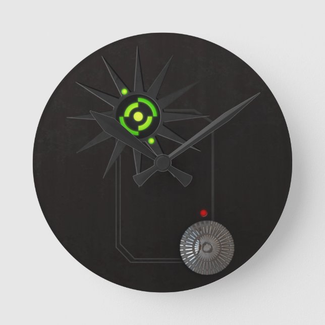 Cyberpunk LED Wall Clock (Front)