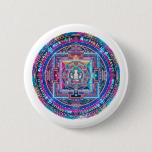 Cyberpunk Mandala Button