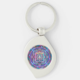 Cyberpunk Mandala Keychain