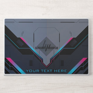 Cyberpunk Mecha Armor Custom Name Laptop Skin