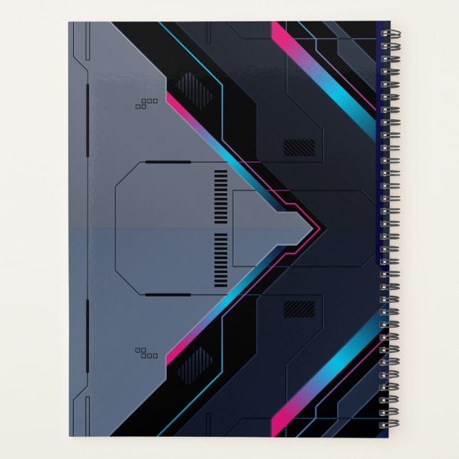 Cyberpunk Mecha Armor | Personalized Gamer Mission Planner (Back)