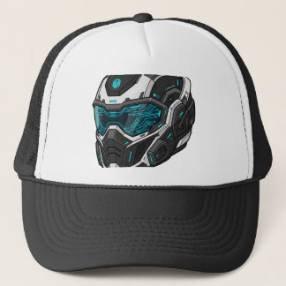 Cyberpunk Mecha Pilot Sci-Fi Gamer Graphic Hoodie Trucker Hat
