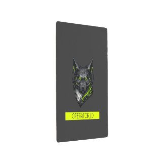 Cyberpunk Mecha Wolf Custom Operator ID Metal Print