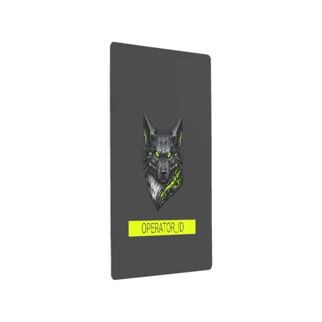 Cyberpunk Mecha Wolf Custom Operator ID Metal Print (3/4)