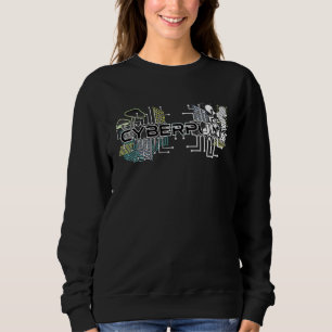 Cyberpunk Mushroom Trippy Psychedelic Retro Glitch Sweatshirt
