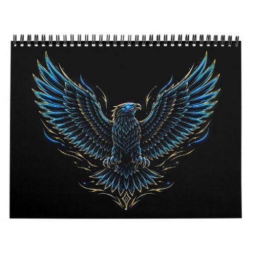 Cyberpunk Neon Eagle Calendar