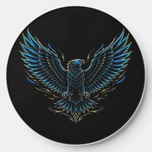 Cyberpunk Neon Eagle Wireless Charger