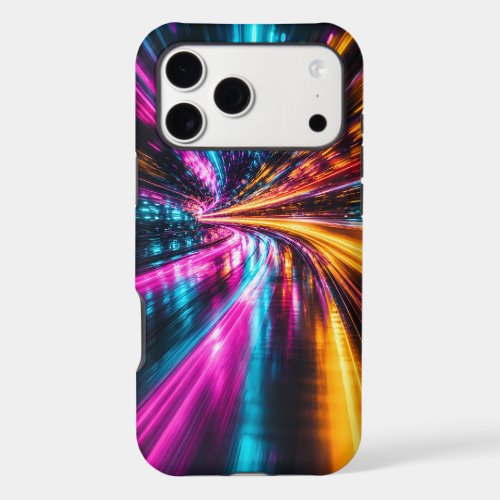 Cyberpunk Neon Warp Drive iPhone 17 Pro Max Case
