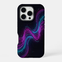 ​Cyberpunk Neon Wave Glitch Gaming Phone Case - Ab