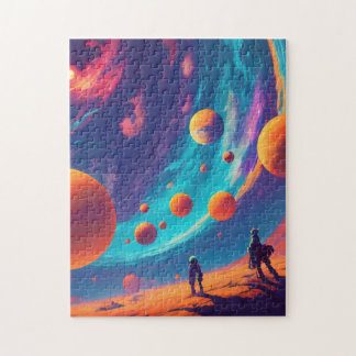 cyberpunk planet earth star cosmos fantasy jigsaw puzzle