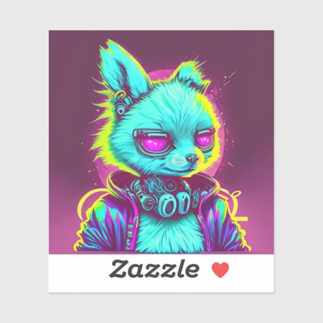Cyberpunk Rabbit 1 Sticker (Sheet)