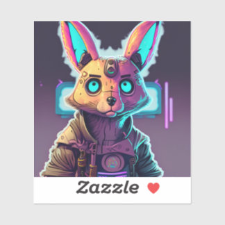 Cyberpunk Rabbit 3 Sticker