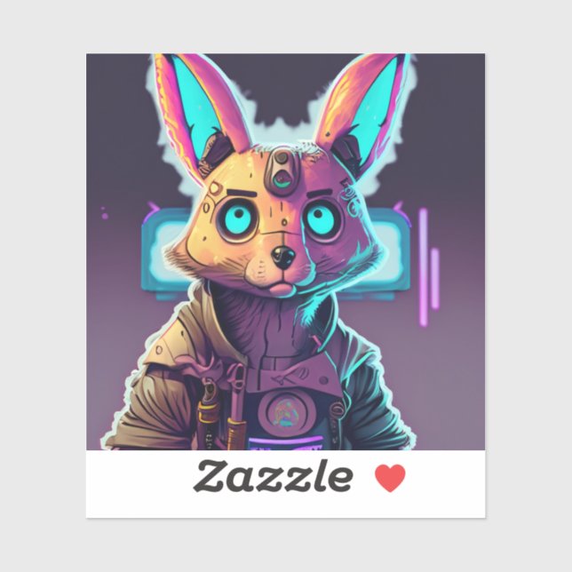 Cyberpunk Rabbit 3 Sticker (Sheet)