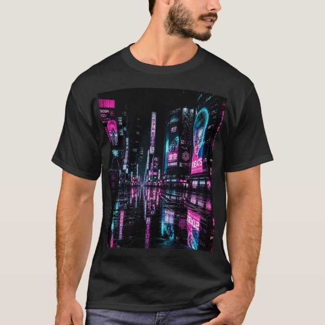 Cyberpunk Rainfall T-Shirt (Front)